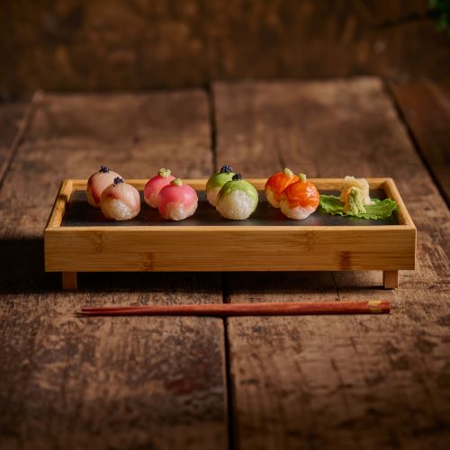 Mixed Sushi Balls Two Pieces Each Of Hamachi, Tuna, Avocado, Norwegian Salmon